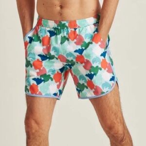 Bonobos Swim Trunks Shorts Bathing Suit Bottoms Floral‎ 7” XL Light Blue Mesh